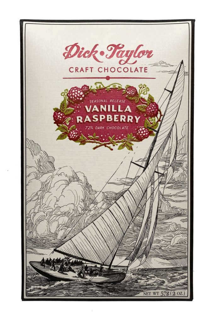 Dick Taylor’s Vanilla Raspberry seasonal craft chocolate bar