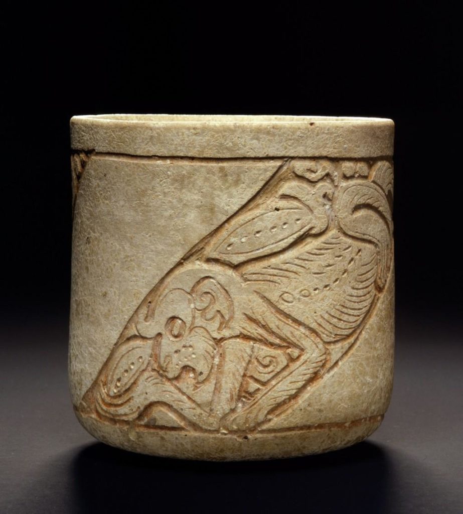 Vessel with relief of monkeys with cacao pods